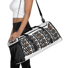 Load image into Gallery viewer, CROHM Duffle bag | White Logo pattern Orange skull