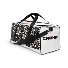Load image into Gallery viewer, CROHM Duffle bag | White Logo pattern Orange skull
