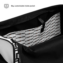 Load image into Gallery viewer, CROHM Duffle bag | White Logo pattern Orange skull