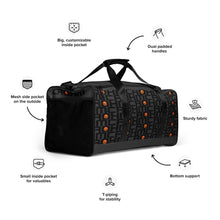 Load image into Gallery viewer, CROHM Duffle bag | Gray Logo pattern Orange skull