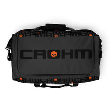 Load image into Gallery viewer, CROHM Duffle bag | Gray Logo pattern Orange skull