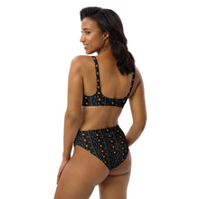 Load image into Gallery viewer, CROHM | High-waisted bikini Gray Logo pattern Orange skull