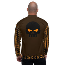 Load image into Gallery viewer, CROHM | Bomber Jacket | Coffee Brown Logo pattern on sleeves