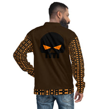 Load image into Gallery viewer, CROHM | Bomber Jacket | Coffee Brown Logo pattern on sleeves