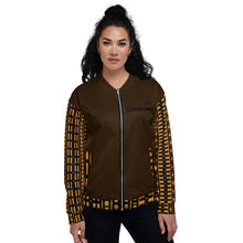 Load image into Gallery viewer, CROHM | Bomber Jacket | Coffee Brown Logo pattern on sleeves
