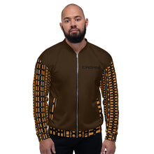 Load image into Gallery viewer, CROHM | Bomber Jacket | Coffee Brown Logo pattern on sleeves