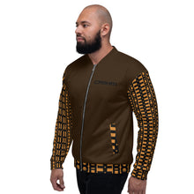 Load image into Gallery viewer, CROHM | Bomber Jacket | Coffee Brown Logo pattern on sleeves