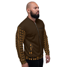 Load image into Gallery viewer, CROHM | Bomber Jacket | Coffee Brown Logo pattern on sleeves
