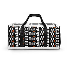 Load image into Gallery viewer, CROHM Duffle bag | White Logo pattern Orange skull