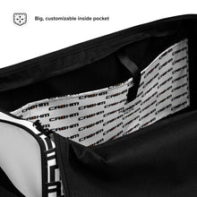 Load image into Gallery viewer, CROHM Duffle bag | White Logo pattern Orange skull
