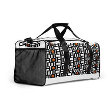 Load image into Gallery viewer, CROHM Duffle bag | White Logo pattern Orange skull
