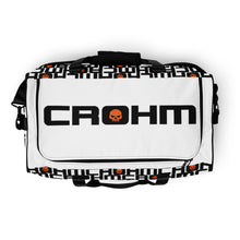 Load image into Gallery viewer, CROHM Duffle bag | White Logo pattern Orange skull
