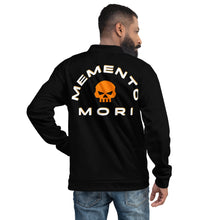 Load image into Gallery viewer, CROHM | Bomber Jacket Black Orange skull MEMENTO MORI
