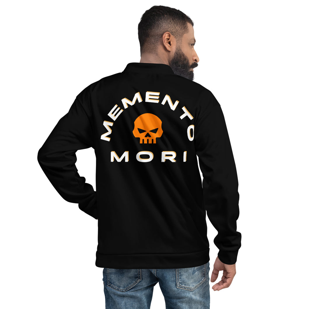 CROHM | Bomber Jacket Black Orange skull MEMENTO MORI