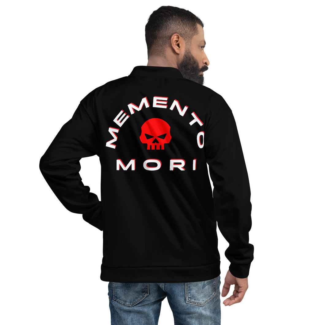 CROHM | Bomber Jacket Black Red skull MEMENTO MORI