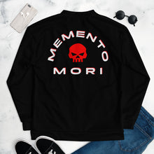 Load image into Gallery viewer, CROHM | Bomber Jacket Black Red skull MEMENTO MORI
