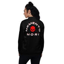 Load image into Gallery viewer, CROHM | Bomber Jacket Black Red skull MEMENTO MORI
