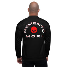 Load image into Gallery viewer, CROHM | Bomber Jacket Black Red skull MEMENTO MORI
