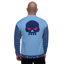 Load image into Gallery viewer, CROHM | Bomber Jacket | Blue Logo pattern on sleeves
