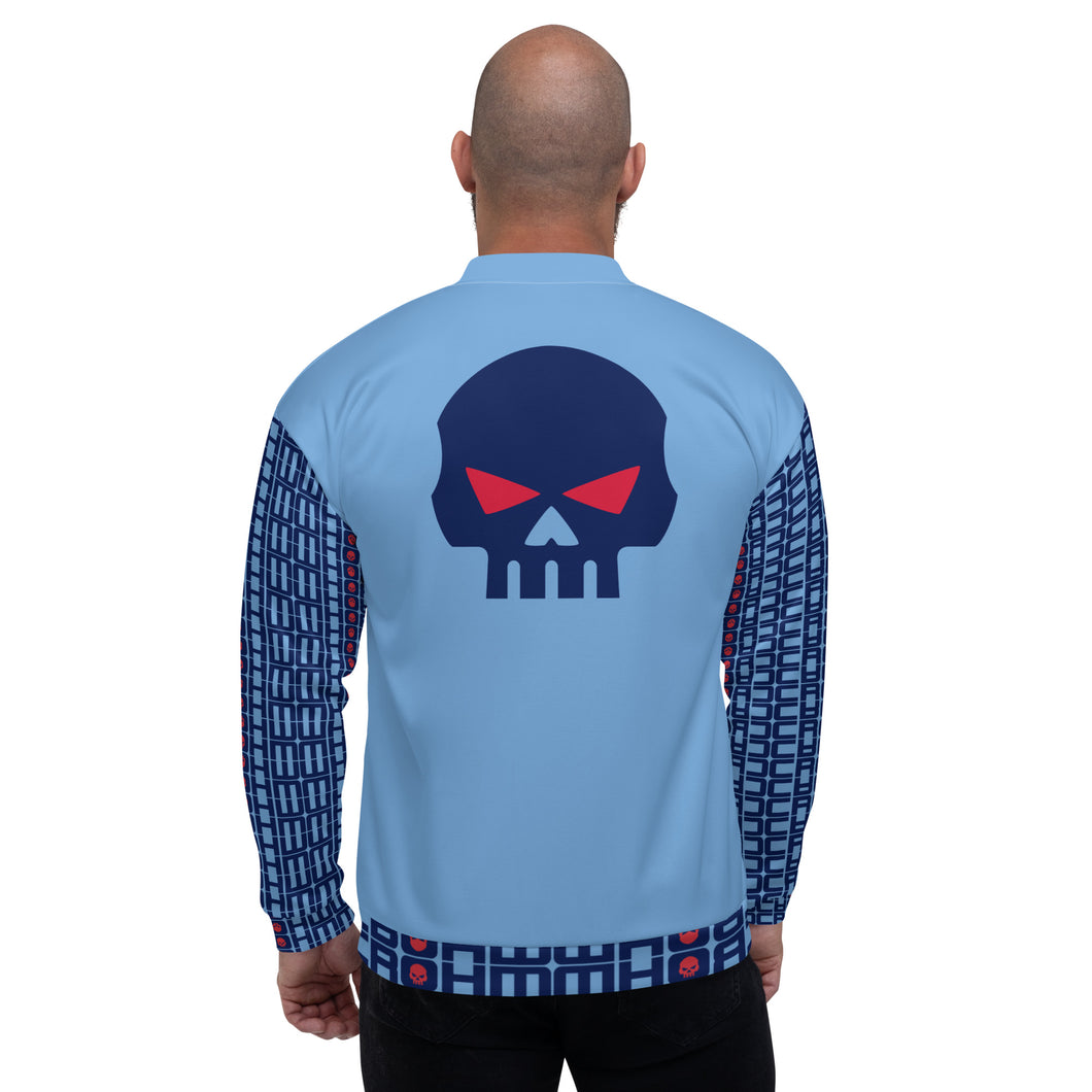 CROHM | Bomber Jacket | Blue Logo pattern on sleeves