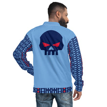 Load image into Gallery viewer, CROHM | Bomber Jacket | Blue Logo pattern on sleeves
