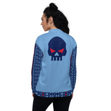 Load image into Gallery viewer, CROHM | Bomber Jacket | Blue Logo pattern on sleeves
