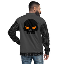 Load image into Gallery viewer, CROHM | Bomber Jacket | Grey Logo pattern on sleeves
