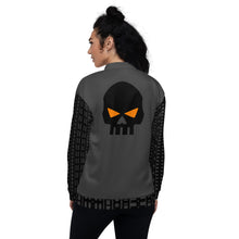 Load image into Gallery viewer, CROHM | Bomber Jacket | Grey Logo pattern on sleeves
