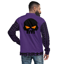 Load image into Gallery viewer, CROHM | Bomber Jacket | Purple Logo pattern on sleeves
