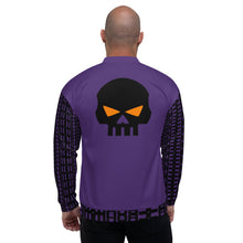 Load image into Gallery viewer, CROHM | Bomber Jacket | Purple Logo pattern on sleeves
