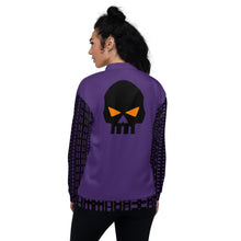 Load image into Gallery viewer, CROHM | Bomber Jacket | Purple Logo pattern on sleeves
