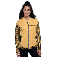 Load image into Gallery viewer, CROHM | Bomber Jacket | Orange Logo pattern on sleeves
