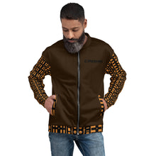 Load image into Gallery viewer, CROHM | Bomber Jacket | Coffee Brown Logo pattern on sleeves
