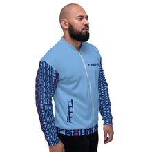 Load image into Gallery viewer, CROHM | Bomber Jacket | Blue Logo pattern on sleeves
