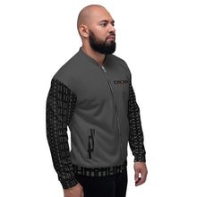 Load image into Gallery viewer, CROHM | Bomber Jacket | Grey Logo pattern on sleeves
