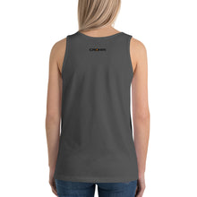 Load image into Gallery viewer, CROHM | Tank Top Big black skull Orange eyes | Two colors
