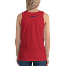 Load image into Gallery viewer, CROHM | Tank Top Big Blue skull Red eyes | Two colors
