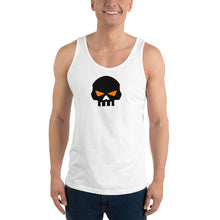 Load image into Gallery viewer, CROHM | Tank Top Big black skull Orange eyes | Two colors
