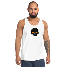 Load image into Gallery viewer, CROHM | Tank Top Big black skull Orange eyes | Two colors
