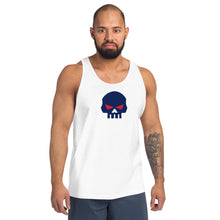 Load image into Gallery viewer, CROHM | Tank Top Big Blue skull Red eyes | Two colors
