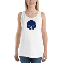 Load image into Gallery viewer, CROHM | Tank Top Big Blue skull Red eyes | Two colors
