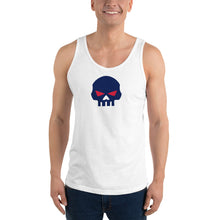 Load image into Gallery viewer, CROHM | Tank Top Big Blue skull Red eyes | Two colors
