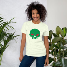 Load image into Gallery viewer, CROHM | T-shirt BIG GREEN SKULL RED EYES | Three colors

