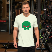 Load image into Gallery viewer, CROHM | T-shirt BIG GREEN SKULL RED EYES | Three colors
