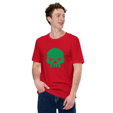 Load image into Gallery viewer, CROHM | T-shirt BIG GREEN SKULL RED EYES | Three colors
