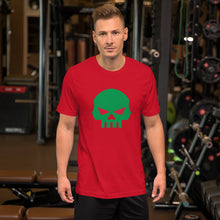 Load image into Gallery viewer, CROHM | T-shirt BIG GREEN SKULL RED EYES | Three colors
