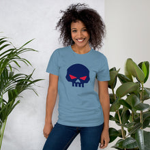 Load image into Gallery viewer, CROHM | T-shirt BIG BLUE SKULL RED EYES | Two colors
