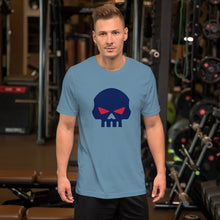 Load image into Gallery viewer, CROHM | T-shirt BIG BLUE SKULL RED EYES | Two colors
