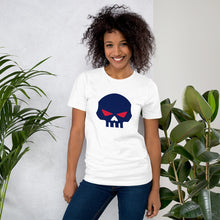 Load image into Gallery viewer, CROHM | T-shirt BIG BLUE SKULL RED EYES | Two colors
