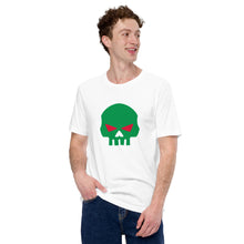 Load image into Gallery viewer, CROHM | T-shirt BIG GREEN SKULL RED EYES | Three colors
